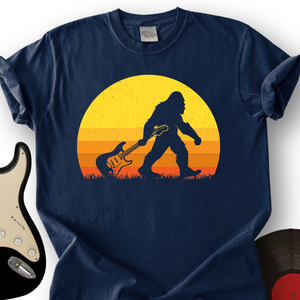 Bigfoot Dragging Guitar T-Shirt