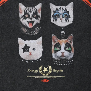 Black Energy Cat Band Tee