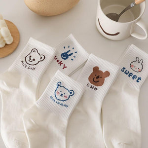 Cute Kawaii Patterned Socks 5 Pairs