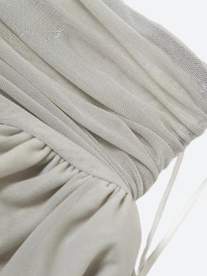 Fairycore Mesh Ruffled Top & Mini Skirt Two Piece Set