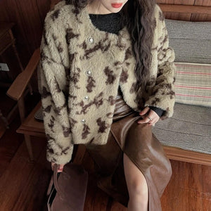 Leopard Faux Fur Jacket