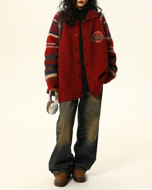 Preppy Style College Spirit Cardigan