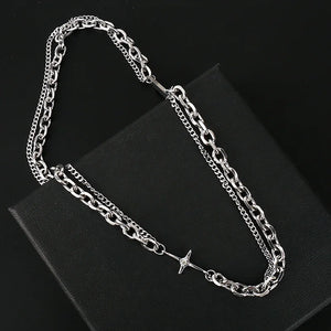 Y2K Star Double Chain Necklace
