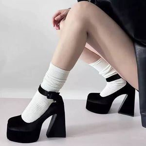 Not Your Babydoll Chunky Platform Heels