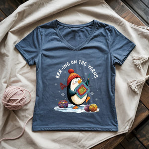 Brr-ing On The Yarns Lady V-neck
