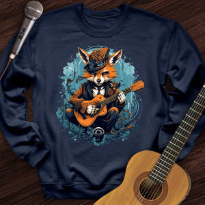 Fox Playing Guitar Crewneck