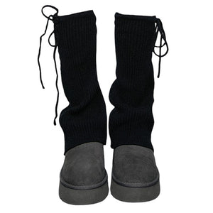 Soft Girl Ribbed Leg Warmers