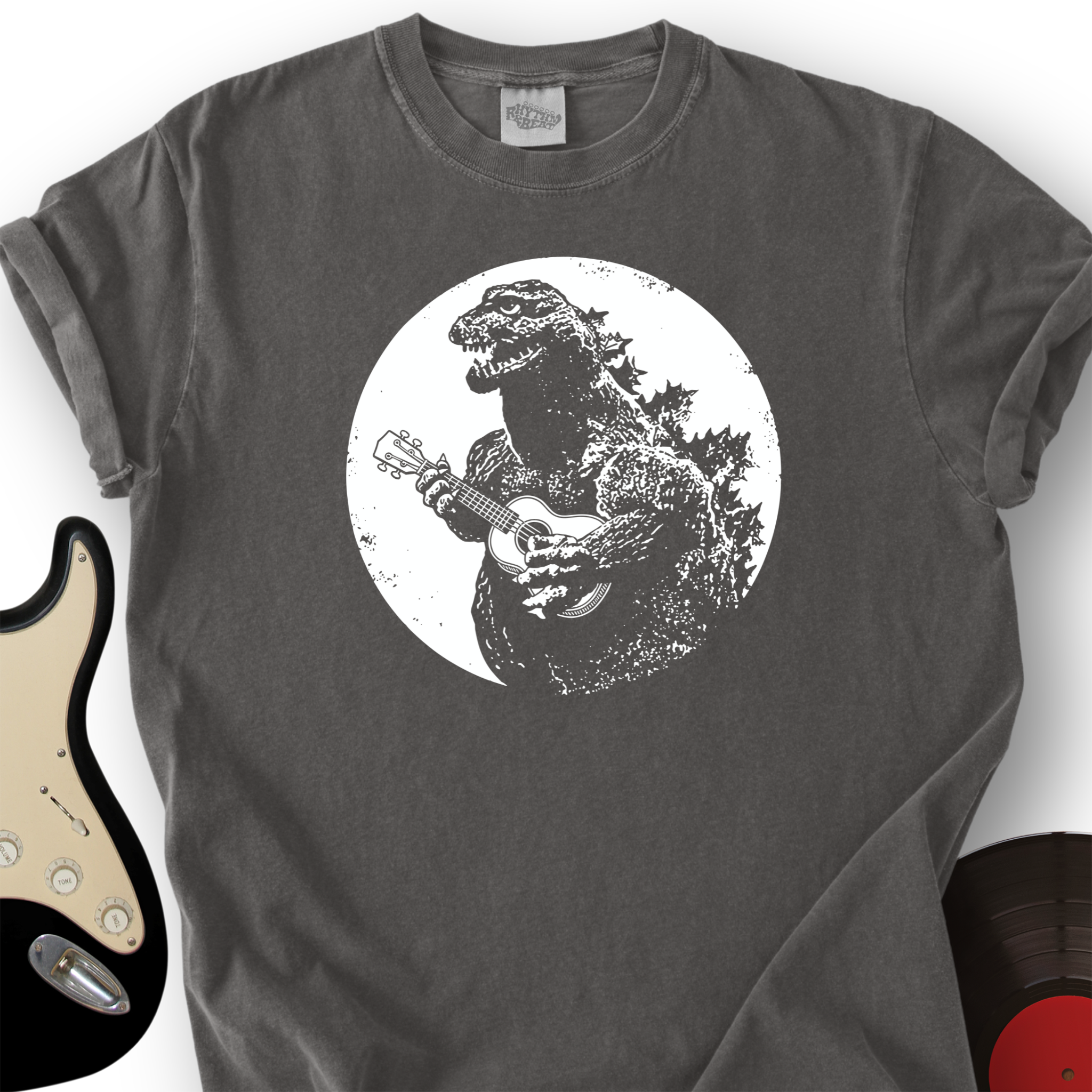 Dinosaur Playing Ukulele T-Shirt