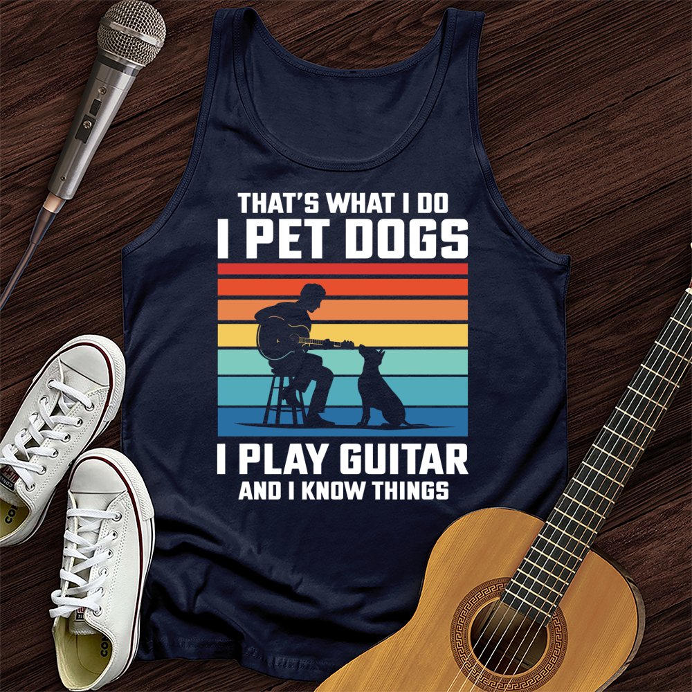 I Pet Dogs With Guitar Unisex Tank Top