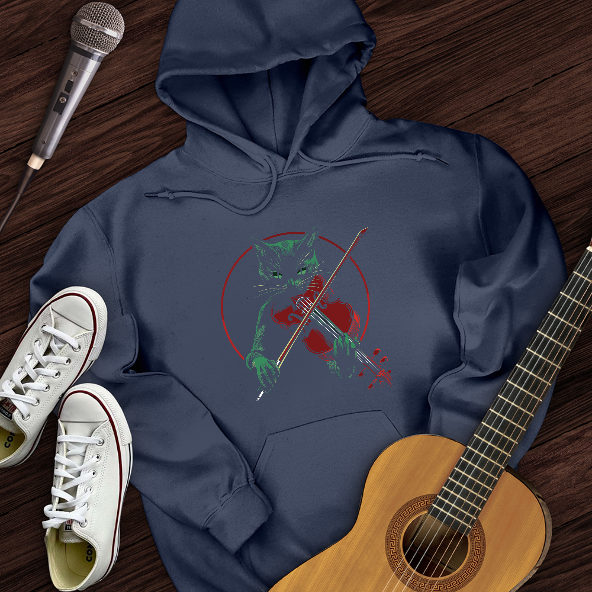 Black Cat Violin Hoodie