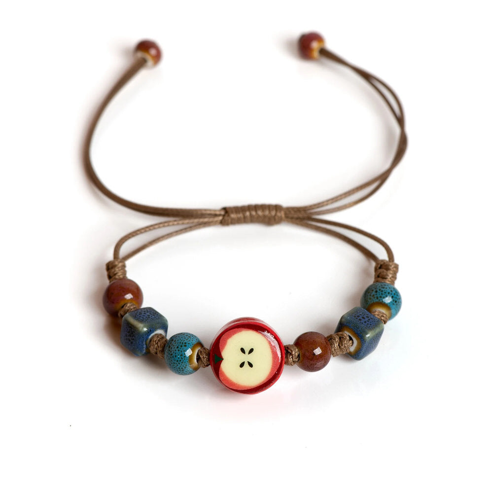 Apple Beaded Bracelet