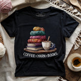 Coffee Yarn Books T-shirt
