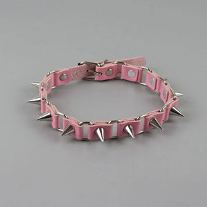 Goth Barbed Choker Collar Necklace