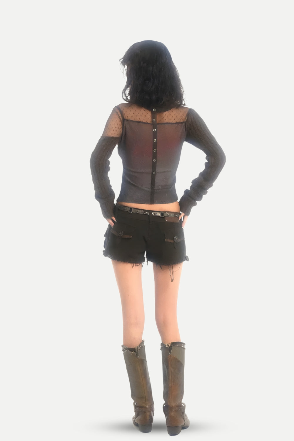 Grunge Cut Out Knitted Top