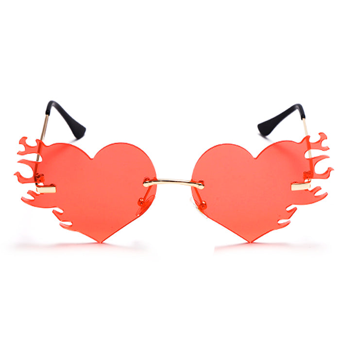Heart Flame Glasses