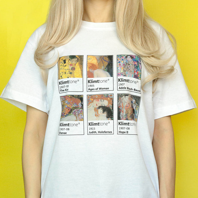 KlimtTone T-Shirt, Beige & White
