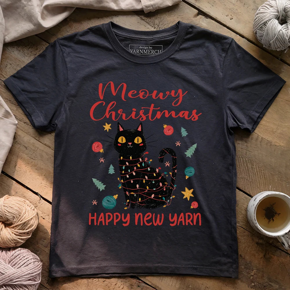 Meowy Christmas T-shirt
