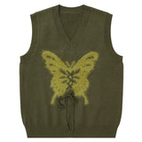 Butterfly Knit Vest in Green