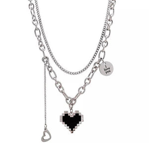 Pixel Heart Necklace