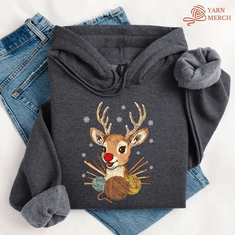 Red Nose Yarndeer Hoodie
