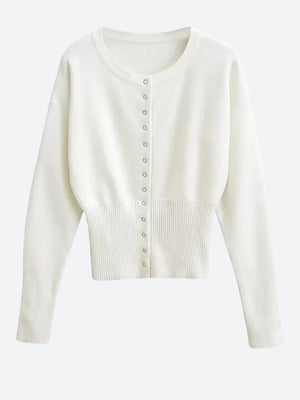 Ribbed Slim Fit Cardigan