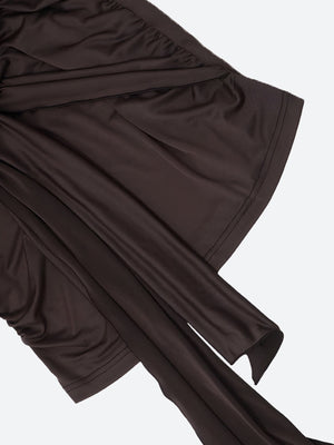 Ruched Halter Neck Mini Dress