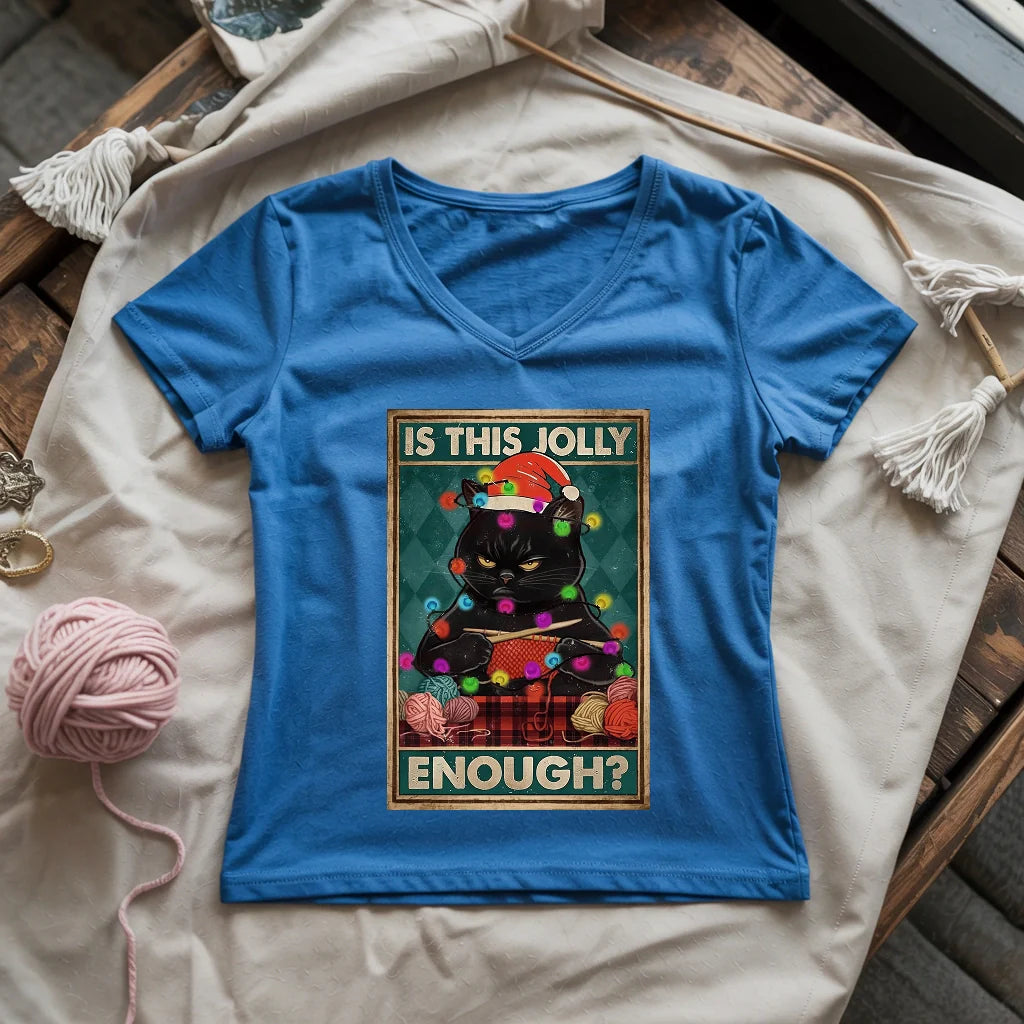 Is This Jolly Enough Lady V-neck