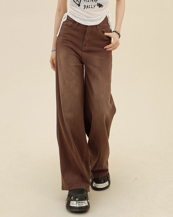 Heart Pocket Brown Jeans