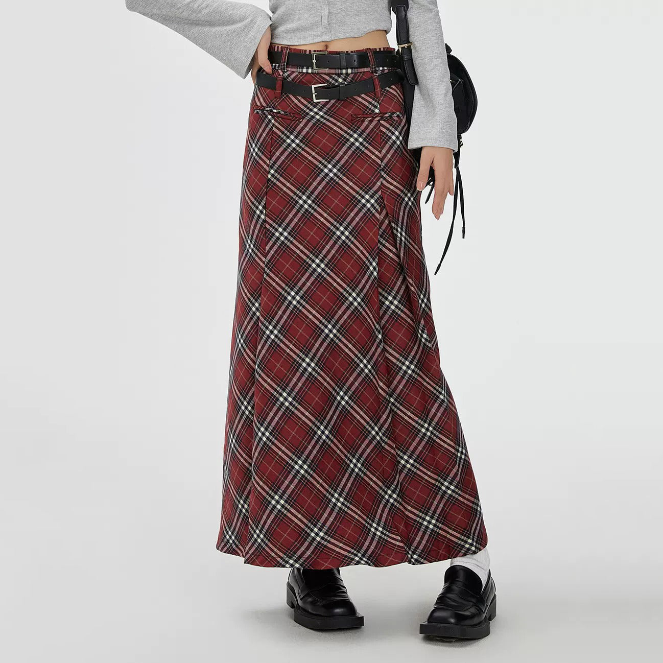 London Bridge Plaid Maxi Skirt