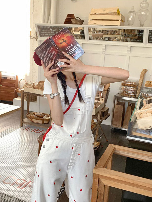 Vintage Red Hearts Jumpsuit