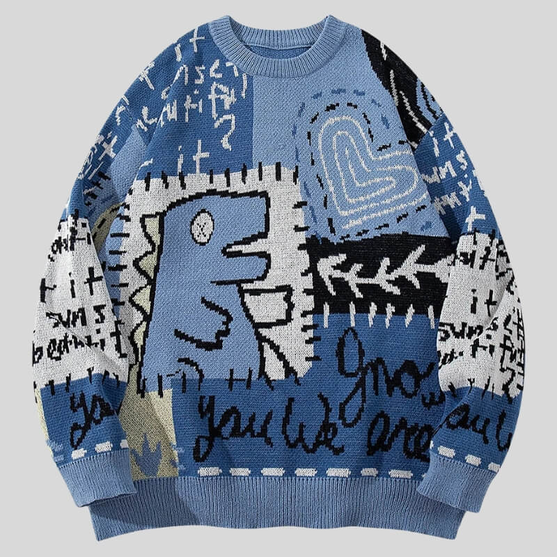 Y2K Dinosaur Sweater