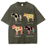 Indie Aesthetic Cow Graphic T-Shirt