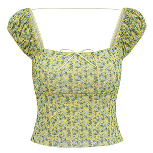 Amalfi Lemon Cropped Top