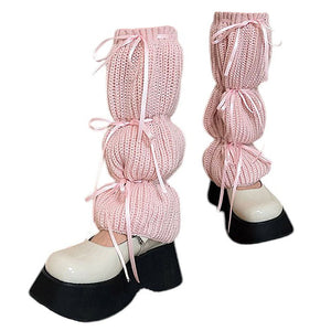 Balletcore Bows Leg Warmers