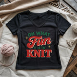 Fun It Is To Knit Lady V-neck