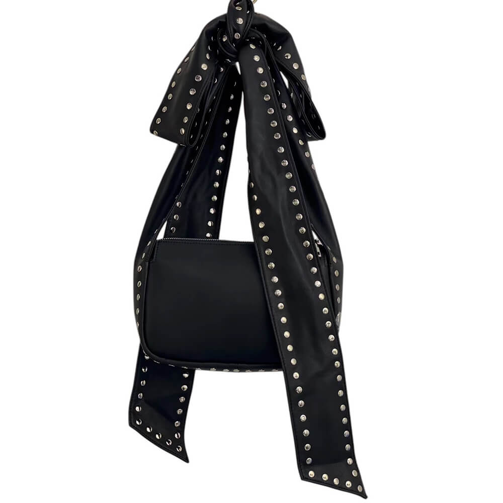 Bowknot Studded Shoulder Bag