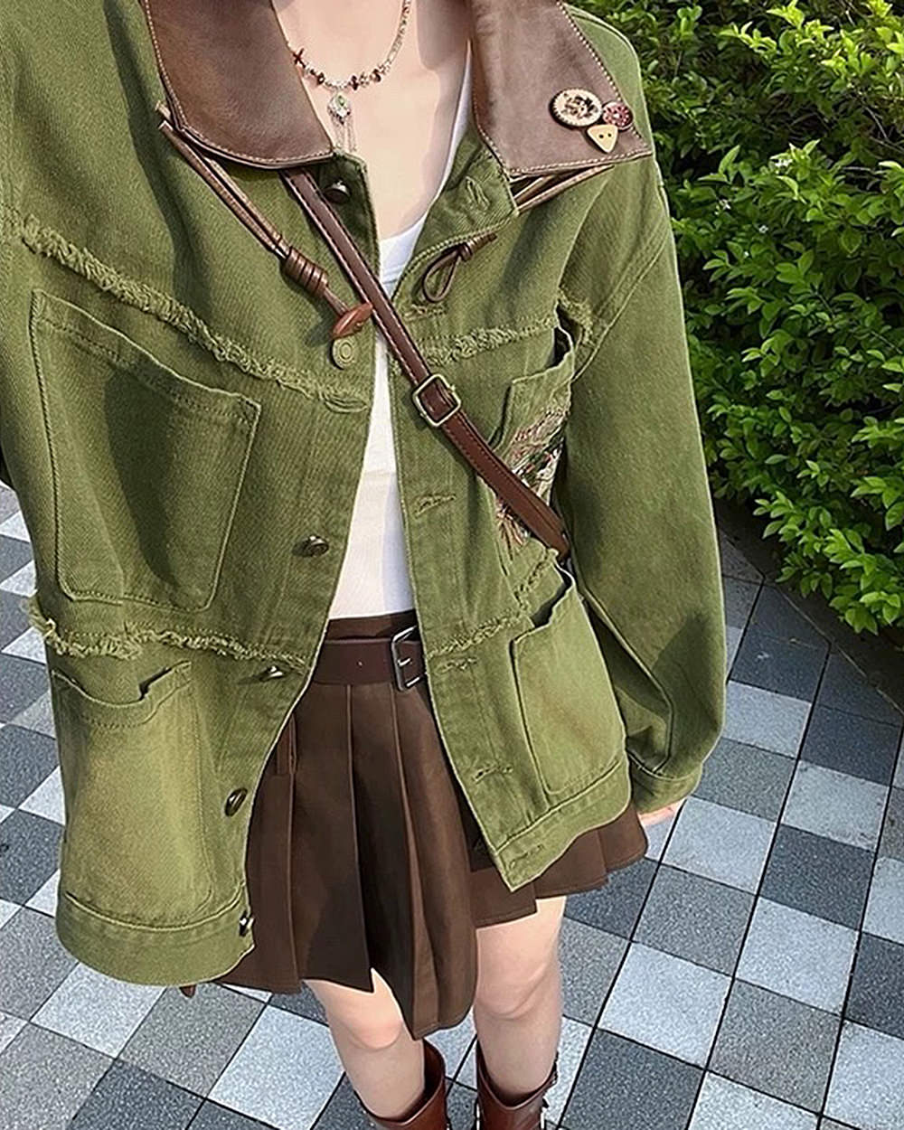 Fairycore Forest Embroidered Denim Jacket