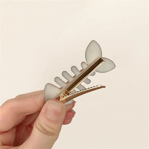 Fish Bone Mini Hair Clip