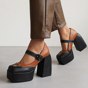 Flame Heart Platform Shoes