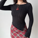 Frazzled English Woman Asymmetrical Knit Top