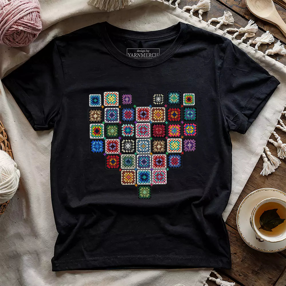 Granny Squares Heart T-shirt