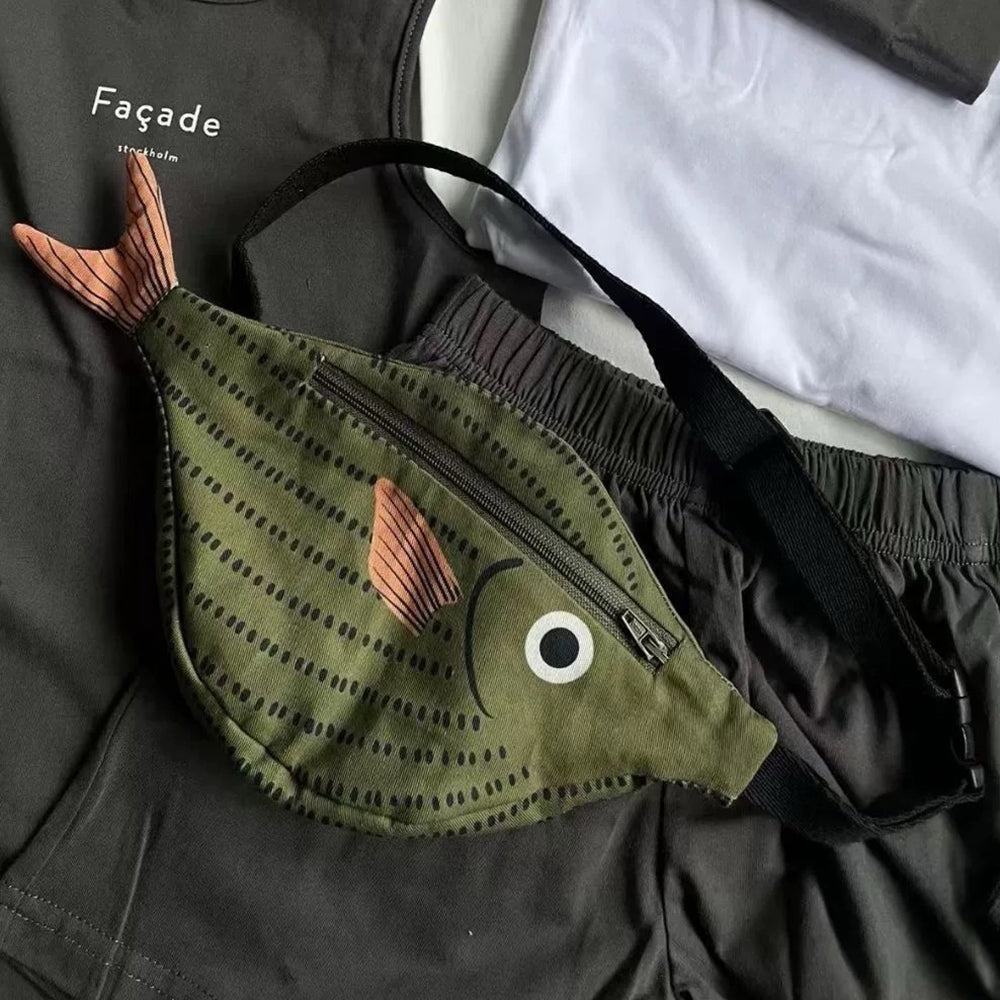 Green Fish Waist Bag