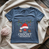 Crochet Reindeer Lady V-neck