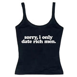 I Date Only Rich Men Y2K Tank Top