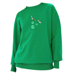 Koi Fish Embroidered Sweatshirt