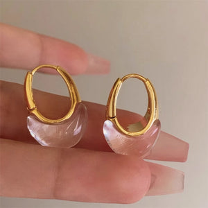 Minimalist Clear Hoop Earrings