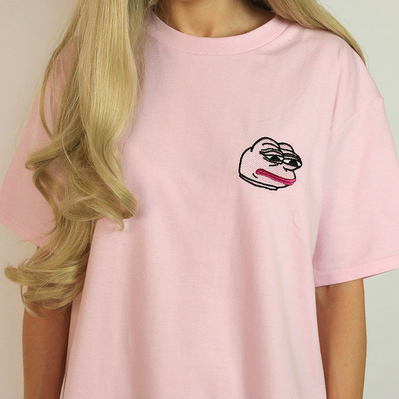 Feelz Bad Face T-Shirt in Pink
