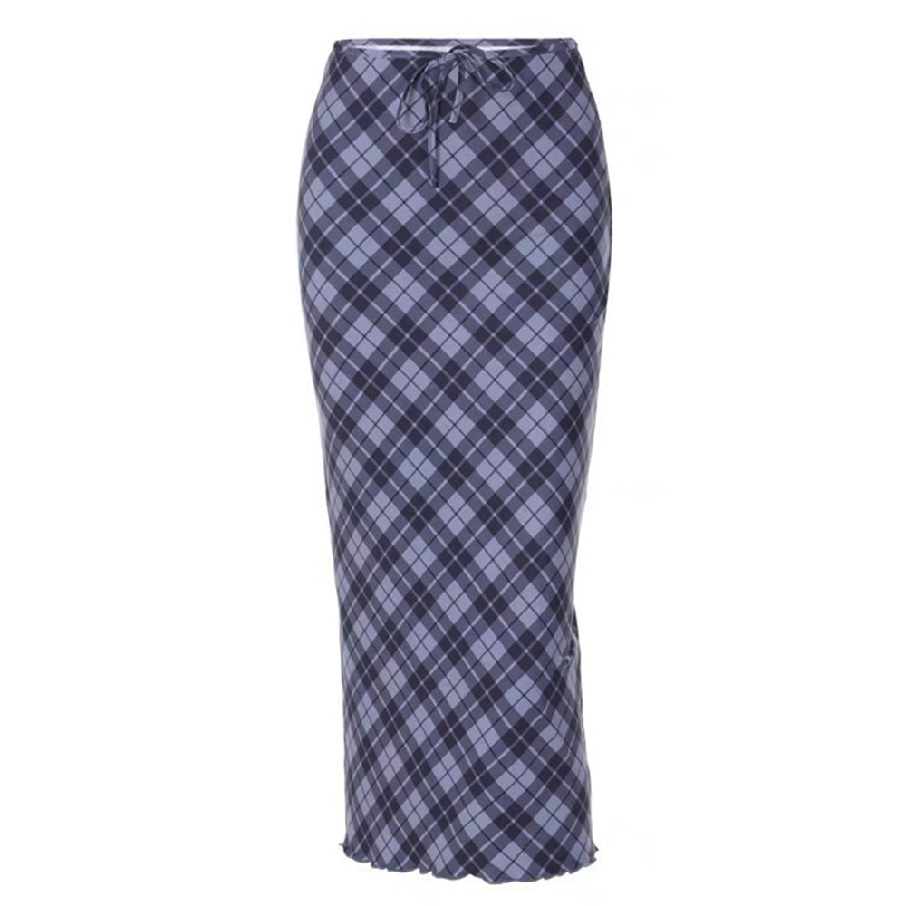 Campus Secrets Plaid Maxi Skirt