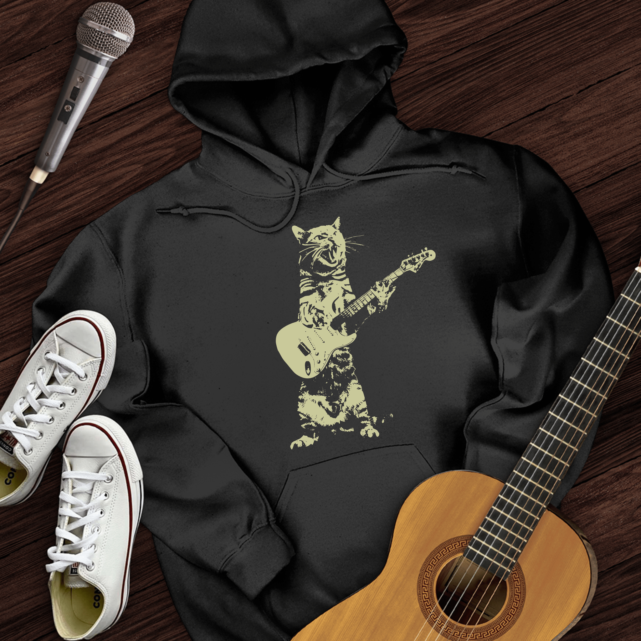 Cat Guitar Hoodie