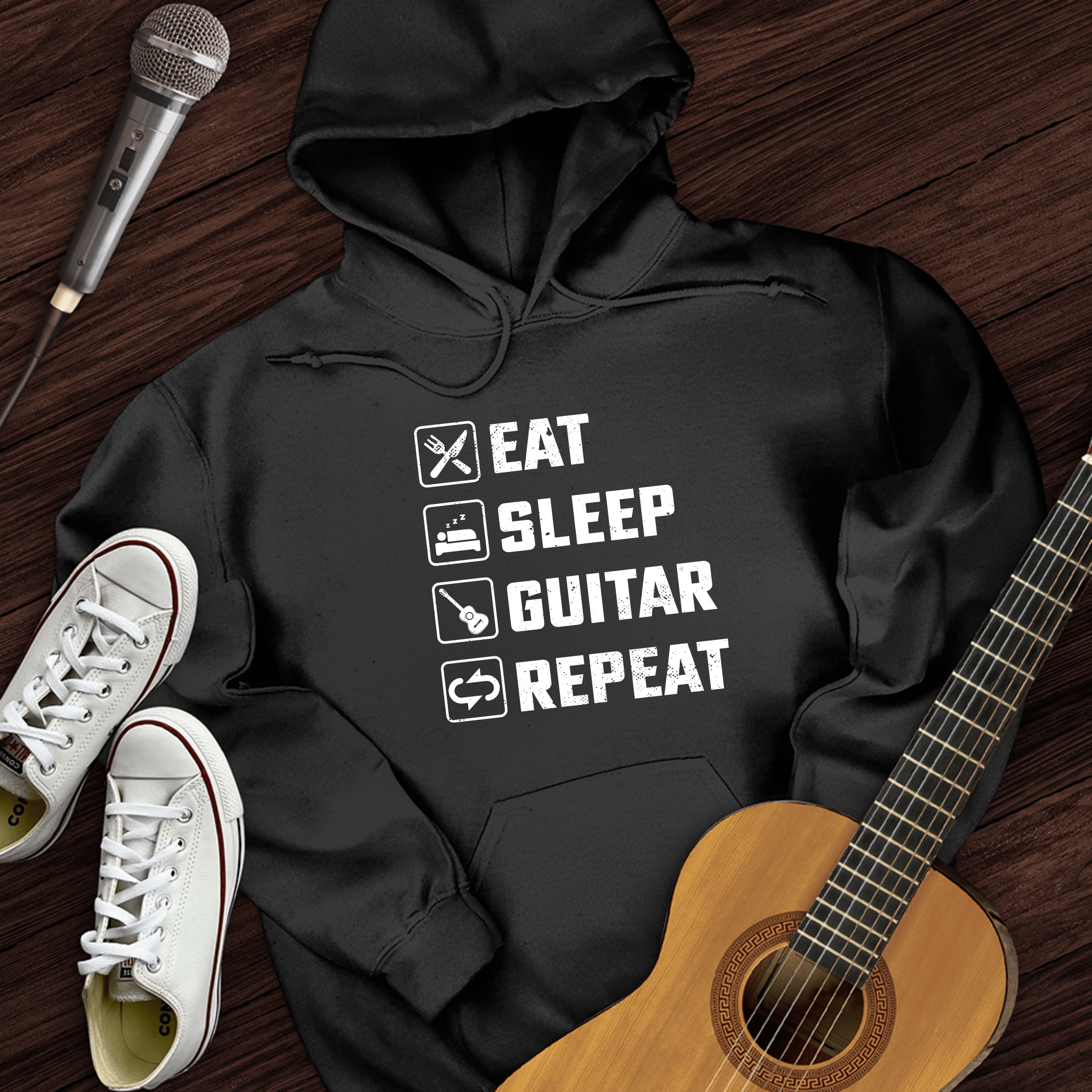Eat, Sleep, Guitar, Repeat Hoodie
